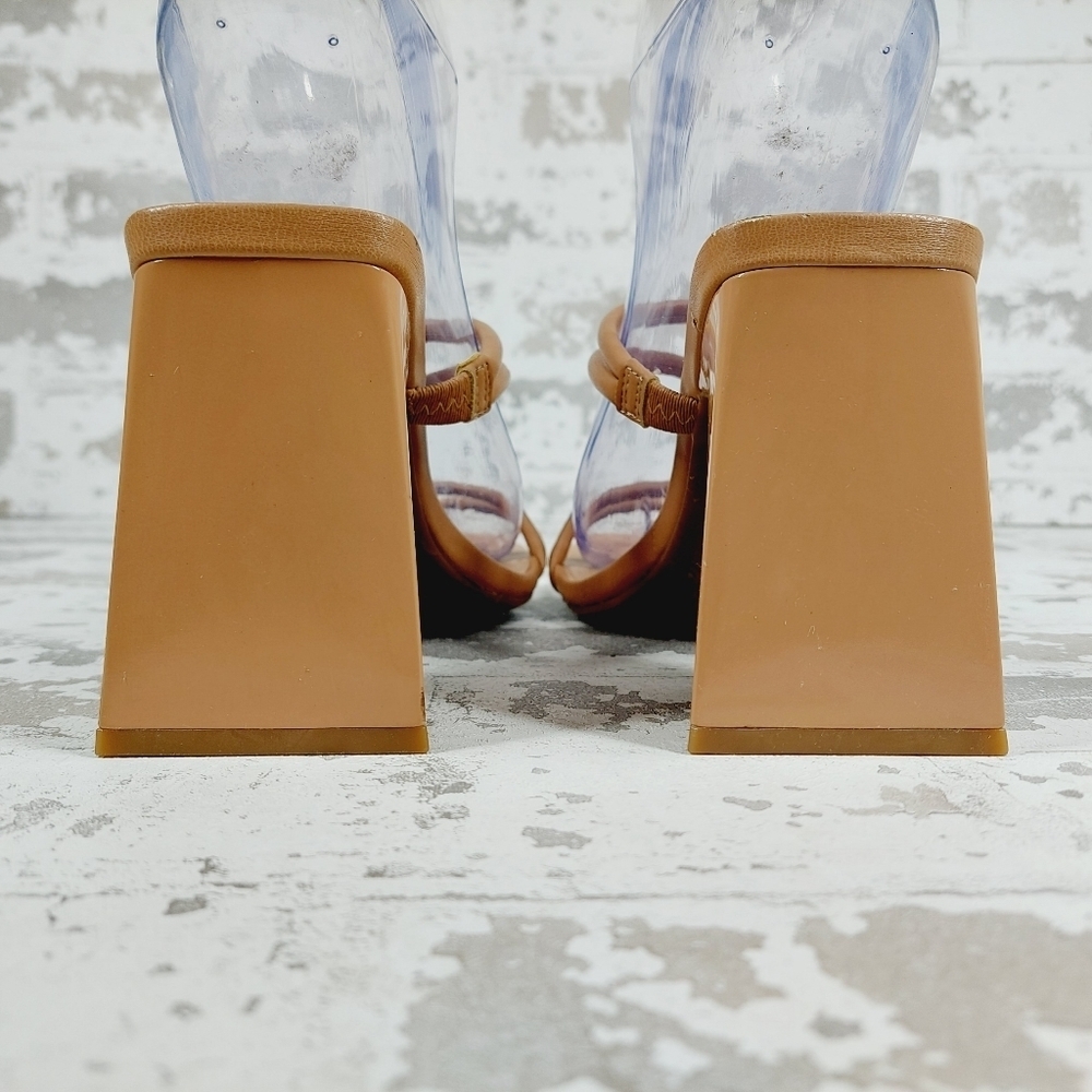 New Abound Austyn Brown Tubular Strap Block Heel Sandals X387 - Picture 6 of 15